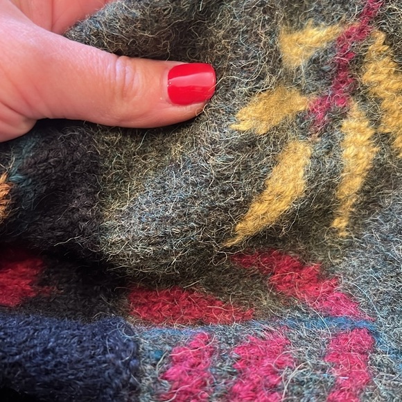 Minkha 💯 alpaca hand knitted in Bolivia jacket sweater - Picture 5 of 14